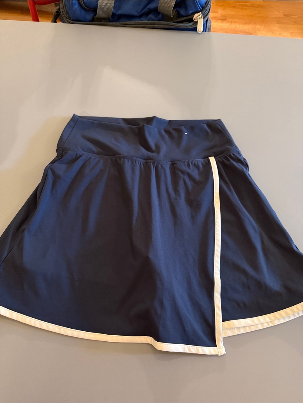 Old Navy Navy Circle Skirt with Cream Trim